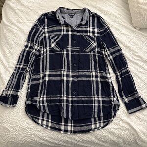Lucky Brand Blue and White Checkered Shirt